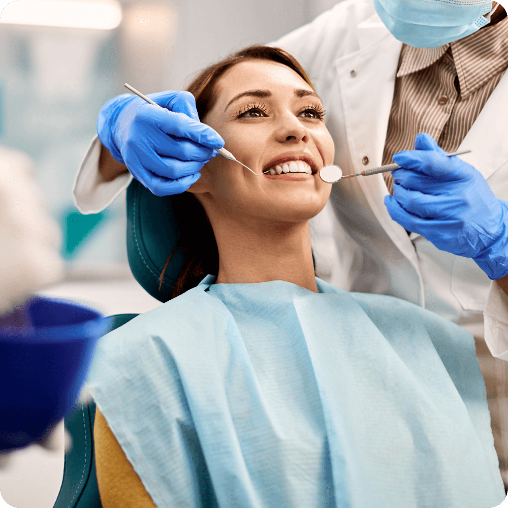 Dentist treating a patient